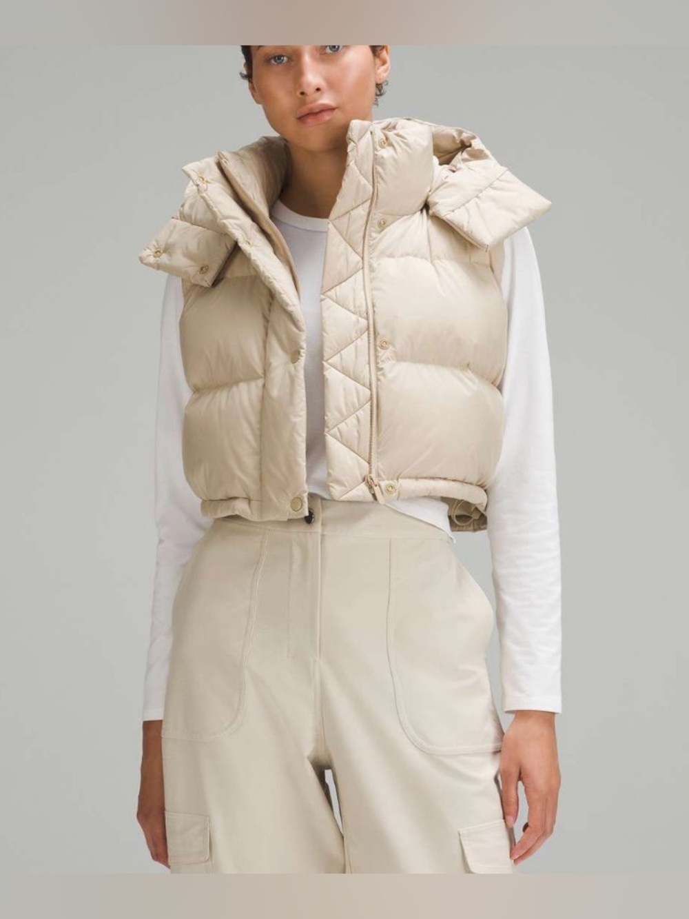 NWOT new Lululemon Wunder Puff Super-Cropped Vest Trench